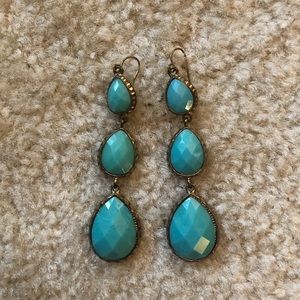 Turquoise three tier drop Earring